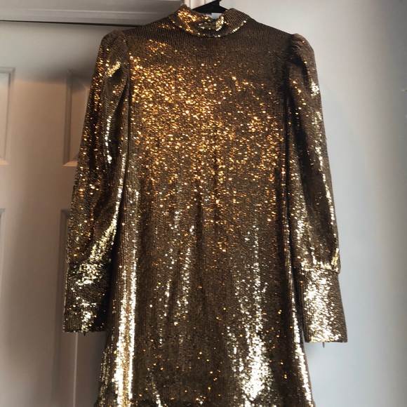 Brand New SOLD OUT Revolve Christy Dress in Gold! - Picture 5 of 8